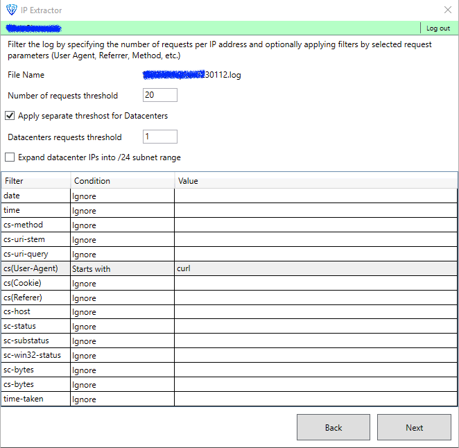 Block Curl User-Agent